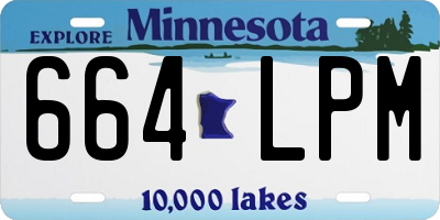 MN license plate 664LPM