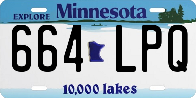 MN license plate 664LPQ