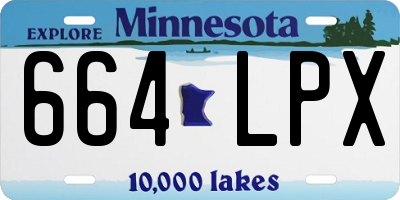 MN license plate 664LPX