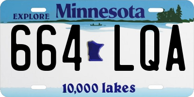 MN license plate 664LQA
