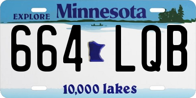 MN license plate 664LQB