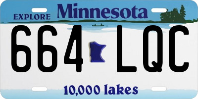 MN license plate 664LQC