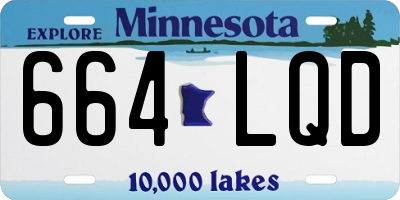 MN license plate 664LQD