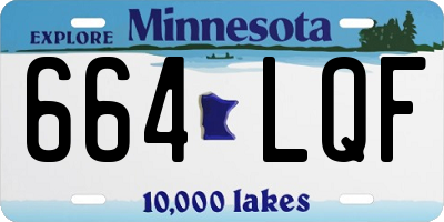 MN license plate 664LQF