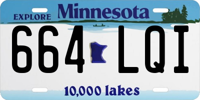 MN license plate 664LQI
