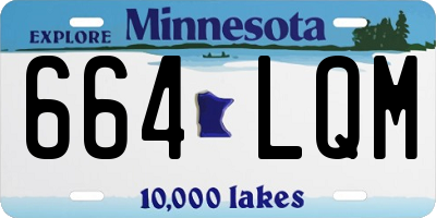 MN license plate 664LQM