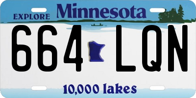 MN license plate 664LQN
