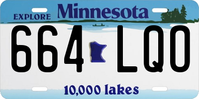 MN license plate 664LQO