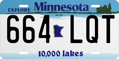 MN license plate 664LQT