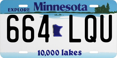 MN license plate 664LQU