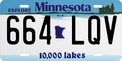 MN license plate 664LQV