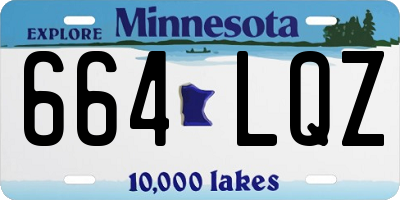 MN license plate 664LQZ