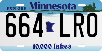 MN license plate 664LRO
