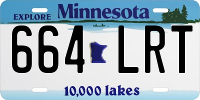 MN license plate 664LRT