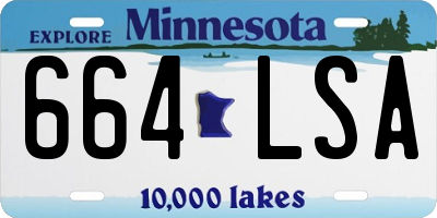 MN license plate 664LSA