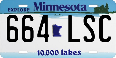 MN license plate 664LSC