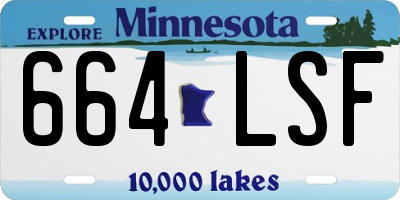 MN license plate 664LSF