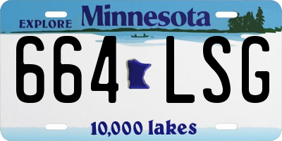 MN license plate 664LSG