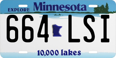 MN license plate 664LSI