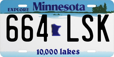 MN license plate 664LSK