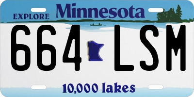 MN license plate 664LSM