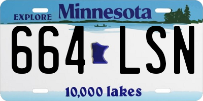 MN license plate 664LSN