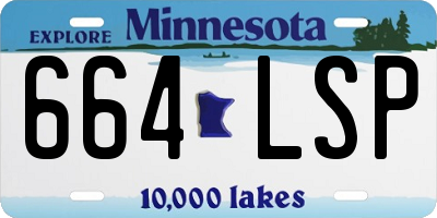 MN license plate 664LSP