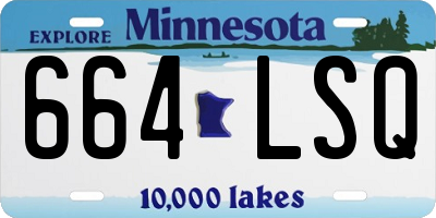 MN license plate 664LSQ