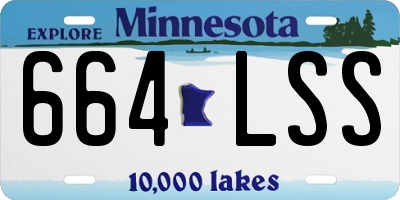 MN license plate 664LSS