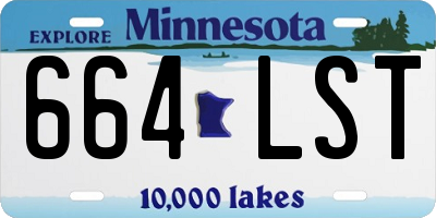 MN license plate 664LST