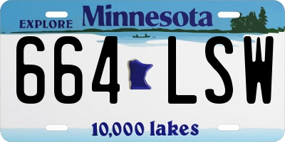 MN license plate 664LSW