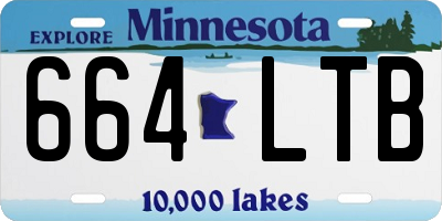 MN license plate 664LTB