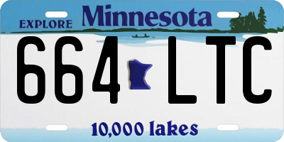 MN license plate 664LTC