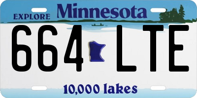 MN license plate 664LTE