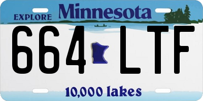 MN license plate 664LTF