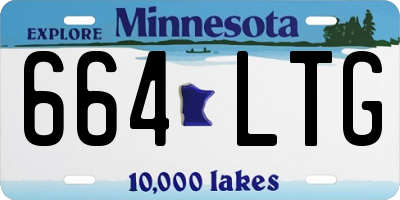 MN license plate 664LTG