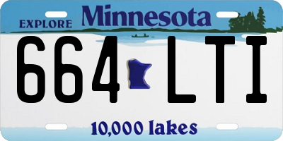 MN license plate 664LTI