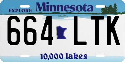 MN license plate 664LTK