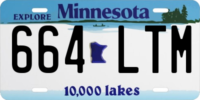 MN license plate 664LTM