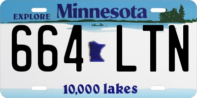 MN license plate 664LTN