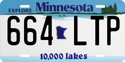 MN license plate 664LTP