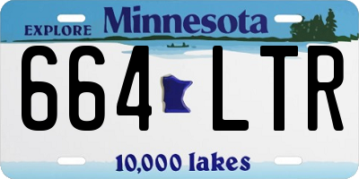 MN license plate 664LTR