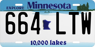 MN license plate 664LTW