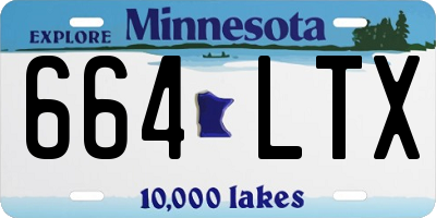 MN license plate 664LTX