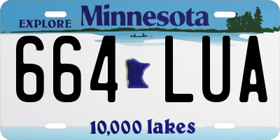 MN license plate 664LUA