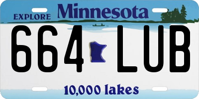 MN license plate 664LUB