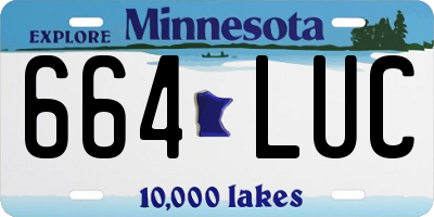MN license plate 664LUC