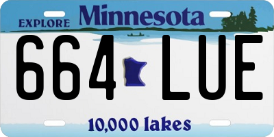 MN license plate 664LUE