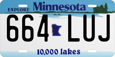 MN license plate 664LUJ