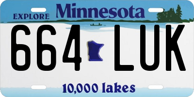 MN license plate 664LUK